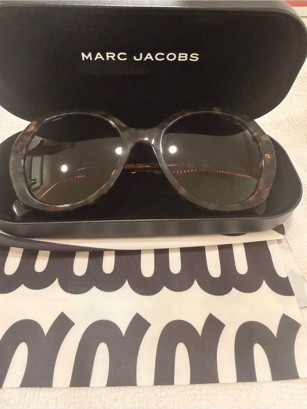 Marc Jacobs Tortoiseshell Oversized Sunglasses with Brown Lenses